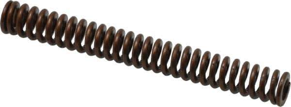 Associated Spring Raymond - 3/8" Hole Diam, 3/16" Rod Diam, 3" Free Length, Gold Die Spring - 37.8 Lb Max Deflection, 0.9" Max Deflection, Heavy Duty, Chromium Alloy Steel - Industrial Tool & Supply