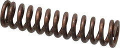 Associated Spring Raymond - 1/2" Hole Diam, 9/32" Rod Diam, 2" Free Length, Gold Die Spring - 66 Lb Max Deflection, 0.6" Max Deflection, Heavy Duty, Chromium Alloy Steel - Industrial Tool & Supply