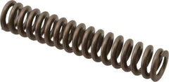 Associated Spring Raymond - 1/2" Hole Diam, 9/32" Rod Diam, 2-1/2" Free Length, Gold Die Spring - 63 Lb Max Deflection, 0.75" Max Deflection, Heavy Duty, Chromium Alloy Steel - Industrial Tool & Supply