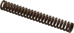 Associated Spring Raymond - 1/2" Hole Diam, 9/32" Rod Diam, 3-1/2" Free Length, Gold Die Spring - 63 Lb Max Deflection, 1.05" Max Deflection, Heavy Duty, Chromium Alloy Steel - Industrial Tool & Supply
