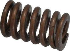 Associated Spring Raymond - 5/8" Hole Diam, 11/32" Rod Diam, 1" Free Length, Gold Die Spring - 127.2 Lb Max Deflection, 0.3" Max Deflection, Heavy Duty, Chromium Alloy Steel - Industrial Tool & Supply