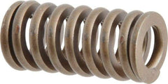 Associated Spring Raymond - 5/8" Hole Diam, 11/32" Rod Diam, 1-1/4" Free Length, Gold Die Spring - 111 Lb Max Deflection, 0.38" Max Deflection, Heavy Duty, Chromium Alloy Steel - Industrial Tool & Supply