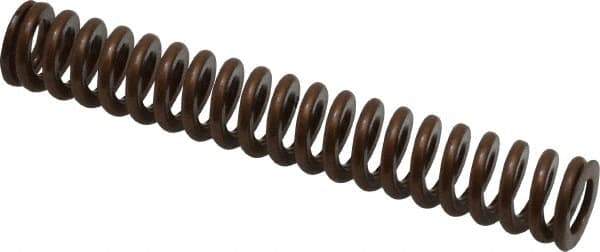 Associated Spring Raymond - 5/8" Hole Diam, 11/32" Rod Diam, 4" Free Length, Gold Die Spring - 129.6 Lb Max Deflection, 1.2" Max Deflection, Heavy Duty, Chromium Alloy Steel - Industrial Tool & Supply