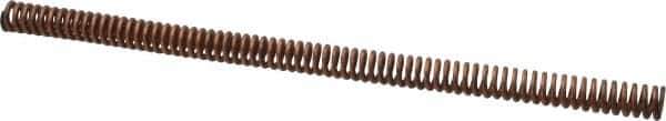Associated Spring Raymond - 5/8" Hole Diam, 11/32" Rod Diam, 12" Free Length, Gold Die Spring - 108 Lb Max Deflection, 3.6" Max Deflection, Heavy Duty, Chromium Alloy Steel - Industrial Tool & Supply