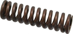 Associated Spring Raymond - 3/4" Hole Diam, 3/8" Rod Diam, 2-1/2" Free Length, Gold Die Spring - 300 Lb Max Deflection, 0.75" Max Deflection, Heavy Duty, Chromium Alloy Steel - Industrial Tool & Supply