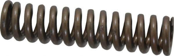 Associated Spring Raymond - 3/4" Hole Diam, 3/8" Rod Diam, 3" Free Length, Gold Die Spring - 306 Lb Max Deflection, 0.9" Max Deflection, Heavy Duty, Chromium Alloy Steel - Industrial Tool & Supply