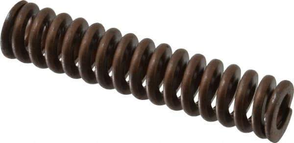 Associated Spring Raymond - 3/4" Hole Diam, 3/8" Rod Diam, 3-1/2" Free Length, Gold Die Spring - 294 Lb Max Deflection, 1.05" Max Deflection, Heavy Duty, Chromium Alloy Steel - Industrial Tool & Supply
