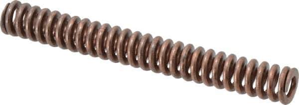 Associated Spring Raymond - 3/4" Hole Diam, 3/8" Rod Diam, 6" Free Length, Gold Die Spring - 288 Lb Max Deflection, 1.8" Max Deflection, Heavy Duty, Chromium Alloy Steel - Industrial Tool & Supply