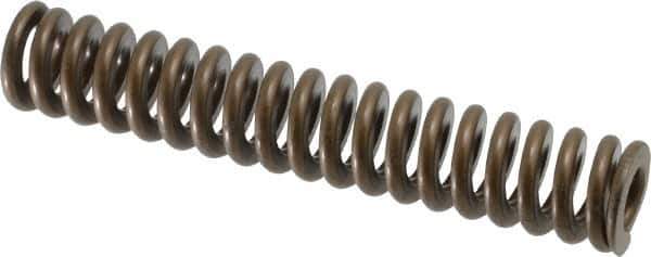 Associated Spring Raymond - 1" Hole Diam, 1/2" Rod Diam, 5-1/2" Free Length, Gold Die Spring - 475.2 Lb Max Deflection, 1.65" Max Deflection, Heavy Duty, Chromium Alloy Steel - Industrial Tool & Supply