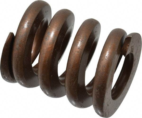 Associated Spring Raymond - 1-1/4" Hole Diam, 5/8" Rod Diam, 1-1/2" Free Length, Gold Die Spring - 954 Lb Max Deflection, 0.45" Max Deflection, Heavy Duty, Chromium Alloy Steel - Industrial Tool & Supply