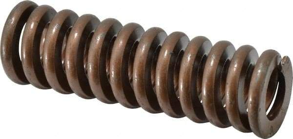 Associated Spring Raymond - 1-1/4" Hole Diam, 5/8" Rod Diam, 4" Free Length, Gold Die Spring - 796.8 Lb Max Deflection, 1.2" Max Deflection, Heavy Duty, Chromium Alloy Steel - Industrial Tool & Supply