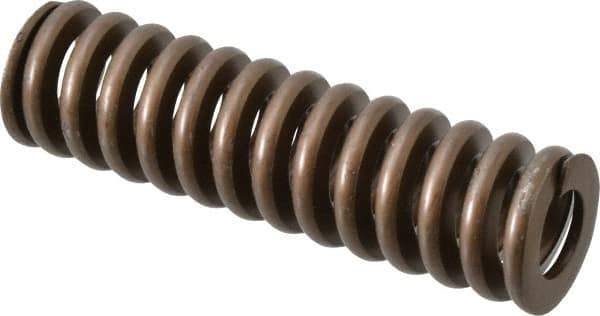 Associated Spring Raymond - 1-1/4" Hole Diam, 5/8" Rod Diam, 4-1/2" Free Length, Gold Die Spring - 788.4 Lb Max Deflection, 1.35" Max Deflection, Heavy Duty, Chromium Alloy Steel - Industrial Tool & Supply