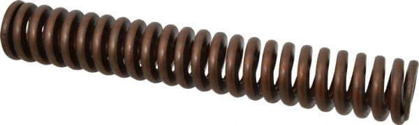 Associated Spring Raymond - 1-1/4" Hole Diam, 5/8" Rod Diam, 8" Free Length, Gold Die Spring - 787.2 Lb Max Deflection, 2.4" Max Deflection, Heavy Duty, Chromium Alloy Steel - Industrial Tool & Supply