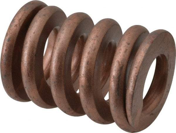 Associated Spring Raymond - 1-1/2" Hole Diam, 3/4" Rod Diam, 2" Free Length, Gold Die Spring - 1142.4 Lb Max Deflection, 0.6" Max Deflection, Heavy Duty, Chromium Alloy Steel - Industrial Tool & Supply