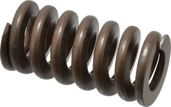 Associated Spring Raymond - 1-1/2" Hole Diam, 3/4" Rod Diam, 3" Free Length, Gold Die Spring - 1170 Lb Max Deflection, 0.9" Max Deflection, Heavy Duty, Chromium Alloy Steel - Industrial Tool & Supply