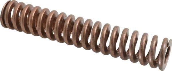 Associated Spring Raymond - 1-1/2" Hole Diam, 3/4" Rod Diam, 8" Free Length, Gold Die Spring - 1036.8 Lb Max Deflection, 2.4" Max Deflection, Heavy Duty, Chromium Alloy Steel - Industrial Tool & Supply