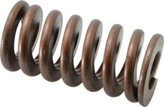 Associated Spring Raymond - 2" Hole Diam, 1" Rod Diam, 4" Free Length, Gold Die Spring - 1800 Lb Max Deflection, 1.2" Max Deflection, Heavy Duty, Chromium Alloy Steel - Industrial Tool & Supply