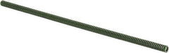 Associated Spring Raymond - 3/8" Hole Diam, 3/16" Rod Diam, 12" Free Length, Green Die Spring - 45 Lb Max Deflection, 3" Max Deflection, Extra Heavy Duty, Chromium Alloy Steel - Industrial Tool & Supply