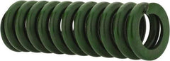 Associated Spring Raymond - 1/2" Hole Diam, 9/32" Rod Diam, 1-1/2" Free Length, Green Die Spring - 75 Lb Max Deflection, 0.38" Max Deflection, Extra Heavy Duty, Chromium Alloy Steel - Industrial Tool & Supply