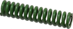 Associated Spring Raymond - 1/2" Hole Diam, 9/32" Rod Diam, 2" Free Length, Green Die Spring - 70 Lb Max Deflection, 0.5" Max Deflection, Extra Heavy Duty, Chromium Alloy Steel - Industrial Tool & Supply