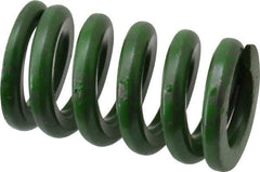 Associated Spring Raymond - 5/8" Hole Diam, 11/32" Rod Diam, 1" Free Length, Green Die Spring - 157.5 Lb Max Deflection, 0.25" Max Deflection, Extra Heavy Duty, Chromium Alloy Steel - Industrial Tool & Supply