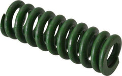 Associated Spring Raymond - 5/8" Hole Diam, 11/32" Rod Diam, 1-3/4" Free Length, Green Die Spring - 140 Lb Max Deflection, 0.44" Max Deflection, Extra Heavy Duty, Chromium Alloy Steel - Industrial Tool & Supply