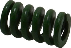 Associated Spring Raymond - 3/4" Hole Diam, 3/8" Rod Diam, 1-1/4" Free Length, Green Die Spring - 343.8 Lb Max Deflection, 0.31" Max Deflection, Extra Heavy Duty, Chromium Alloy Steel - Industrial Tool & Supply