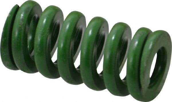 Associated Spring Raymond - 3/4" Hole Diam, 3/8" Rod Diam, 1-1/2" Free Length, Green Die Spring - 333.8 Lb Max Deflection, 0.38" Max Deflection, Extra Heavy Duty, Chromium Alloy Steel - Industrial Tool & Supply