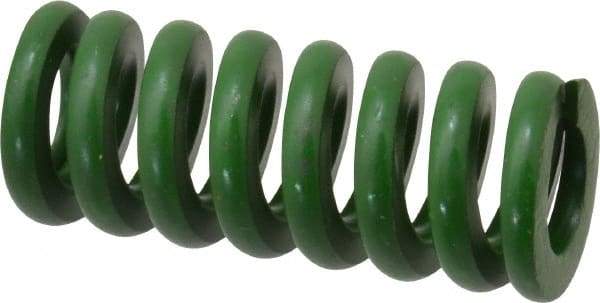 Associated Spring Raymond - 3/4" Hole Diam, 3/8" Rod Diam, 1-3/4" Free Length, Green Die Spring - 328.1 Lb Max Deflection, 0.44" Max Deflection, Extra Heavy Duty, Chromium Alloy Steel - Industrial Tool & Supply