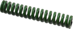 Associated Spring Raymond - 3/4" Hole Diam, 3/8" Rod Diam, 4" Free Length, Green Die Spring - 300 Lb Max Deflection, 1" Max Deflection, Extra Heavy Duty, Chromium Alloy Steel - Industrial Tool & Supply