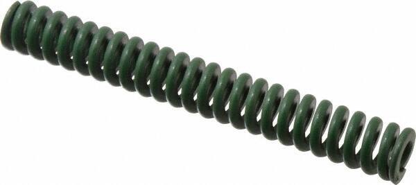 Associated Spring Raymond - 3/4" Hole Diam, 3/8" Rod Diam, 5-1/2" Free Length, Green Die Spring - 295.6 Lb Max Deflection, 1.38" Max Deflection, Extra Heavy Duty, Chromium Alloy Steel - Industrial Tool & Supply