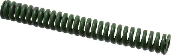 Associated Spring Raymond - 3/4" Hole Diam, 3/8" Rod Diam, 6" Free Length, Green Die Spring - 292.5 Lb Max Deflection, 1.5" Max Deflection, Extra Heavy Duty, Chromium Alloy Steel - Industrial Tool & Supply