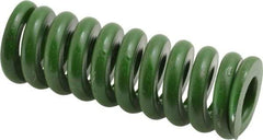 Associated Spring Raymond - 1-1/4" Hole Diam, 5/8" Rod Diam, 3-1/2" Free Length, Green Die Spring - 882 Lb Max Deflection, 0.88" Max Deflection, Extra Heavy Duty, Chromium Alloy Steel - Industrial Tool & Supply