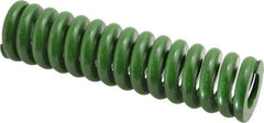 Associated Spring Raymond - 1-1/4" Hole Diam, 5/8" Rod Diam, 5" Free Length, Green Die Spring - 850 Lb Max Deflection, 1.25" Max Deflection, Extra Heavy Duty, Chromium Alloy Steel - Industrial Tool & Supply