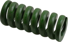 Associated Spring Raymond - 1-1/2" Hole Diam, 3/4" Rod Diam, 3-1/2" Free Length, Green Die Spring - 1715 Lb Max Deflection, 0.88" Max Deflection, Extra Heavy Duty, Chromium Alloy Steel - Industrial Tool & Supply