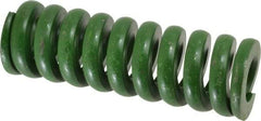 Associated Spring Raymond - 1-1/2" Hole Diam, 3/4" Rod Diam, 4-1/2" Free Length, Green Die Spring - 1665 Lb Max Deflection, 1.13" Max Deflection, Extra Heavy Duty, Chromium Alloy Steel - Industrial Tool & Supply