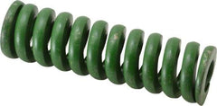 Associated Spring Raymond - 1-1/2" Hole Diam, 3/4" Rod Diam, 5" Free Length, Green Die Spring - 1700 Lb Max Deflection, 1.25" Max Deflection, Extra Heavy Duty, Chromium Alloy Steel - Industrial Tool & Supply
