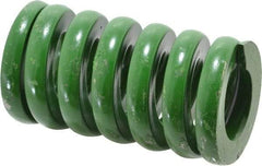 Associated Spring Raymond - 2" Hole Diam, 1" Rod Diam, 3-1/2" Free Length, Green Die Spring - 2226 Lb Max Deflection, 0.88" Max Deflection, Extra Heavy Duty, Chromium Alloy Steel - Industrial Tool & Supply