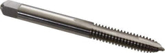 Hertel - 1/4-20 UNC, 2 Flute, Bright Finish, High Speed Steel Spiral Point Tap - Plug Chamfer, Right Hand Thread, 2-1/2" OAL, 1" Thread Length, 0.255" Shank Diam - Exact Industrial Supply