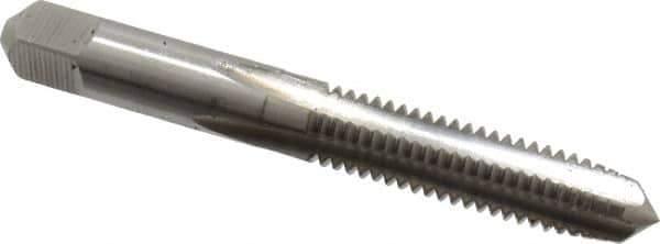 Hertel - 3/8-16 UNC 4 Flute Bright Finish High Speed Steel Straight Flute Standard Hand Tap - Plug, Right Hand Thread, 2-15/16" OAL, 1-1/4" Thread Length, H1 Limit, Oversize - Exact Industrial Supply
