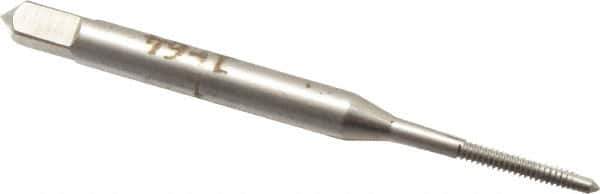 Hertel - #1-64 UNC 2B 2 Flute Bright Finish High Speed Steel Straight Flute Standard Hand Tap - Taper, Right Hand Thread, 1-11/16" OAL, 3/8" Thread Length, H2 Limit - Exact Industrial Supply