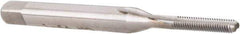 Hertel - #1-64 UNC 2B 2 Flute Bright Finish High Speed Steel Straight Flute Standard Hand Tap - Bottoming, Right Hand Thread, 1-11/16" OAL, 3/8" Thread Length, H2 Limit - Exact Industrial Supply