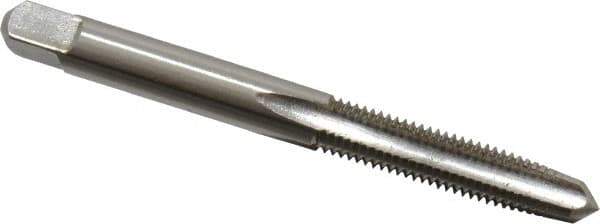 Hertel - 1/4-28 UNF 4 Flute Bright Finish High Speed Steel Straight Flute Standard Hand Tap - Taper, Right Hand Thread, 2-1/2" OAL, 1" Thread Length, H2 Limit - Exact Industrial Supply