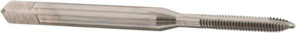 Hertel - #2-56 UNC, 2 Flute, Bright Finish, High Speed Steel Spiral Point Tap - Plug Chamfer, Right Hand Thread, 1-3/4" OAL, 7/16" Thread Length, 0.141" Shank Diam, 2B Class of Fit - Exact Industrial Supply