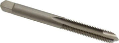 Hertel - 1/4-28 UNF, 2 Flute, Bright Finish, High Speed Steel Spiral Point Tap - Plug Chamfer, Right Hand Thread, 2-1/2" OAL, 1" Thread Length, 0.255" Shank Diam, 2B Class of Fit - Exact Industrial Supply