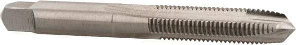 Hertel - 5/16-24 UNF, 3 Flute, Bright Finish, High Speed Steel Spiral Point Tap - Plug Chamfer, Right Hand Thread, 2-23/32" OAL, 1-1/8" Thread Length, 0.318" Shank Diam - Exact Industrial Supply