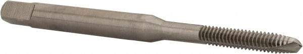 Hertel - #3-48 UNC, 2 Flute, Bright Finish, High Speed Steel Spiral Point Tap - Plug Chamfer, Right Hand Thread, 1-13/16" OAL, 1/2" Thread Length - Exact Industrial Supply