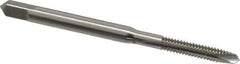 Hertel - #4-40 UNC, 2 Flute, Bright Finish, High Speed Steel Spiral Point Tap - Plug Chamfer, Right Hand Thread, 1-7/8" OAL, 9/16" Thread Length - Exact Industrial Supply