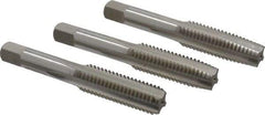 Hertel - 9/16-12 UNC, 4 Flute, Bottoming, Plug & Taper, Bright Finish, High Speed Steel Tap Set - Right Hand Cut, 3-19/32" OAL, 1-21/32" Thread Length, 3B Class of Fit - Industrial Tool & Supply