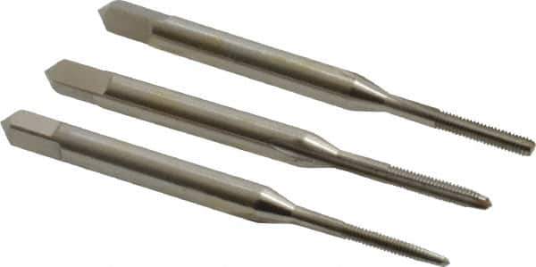 Hertel - #1-72 UNF, 2 Flute, Bottoming, Plug & Taper, Bright Finish, High Speed Steel Tap Set - 1-11/16" OAL, 2B/3B Class of Fit - Industrial Tool & Supply